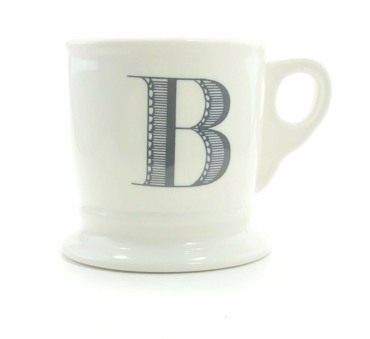 ANTHROPOLOGIE Monogram Mug Personalized Name Coffee Cup Initial Letter 12 fl. oz