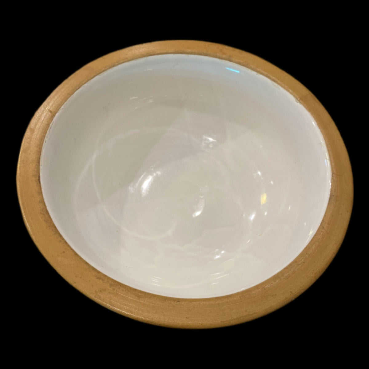 Rare Italian Serving Bowl Spongeware Pasta Salad Pottery Stoneware Dish 12.5”D