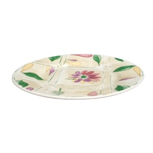 Gibson SABRINA 4-Salad Plates 7 ½” D Flowers Petals & Green Leaves Dessert Dish