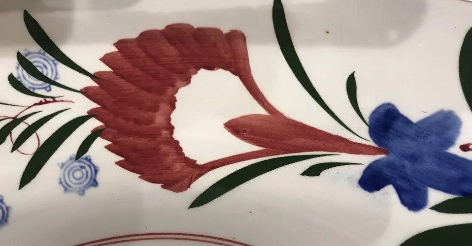 Vintage Ideal Ironstone China IDE Bros Japan Floral Serving Bowl 14 5/8”D