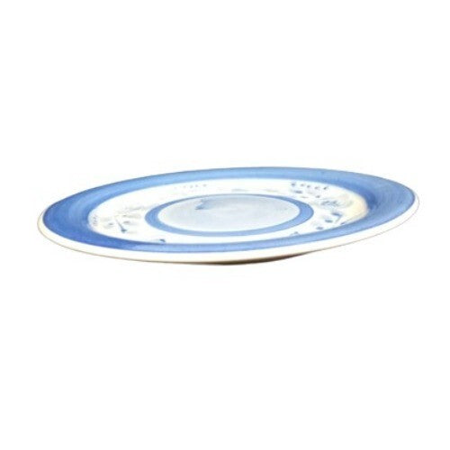 Vintage Gibson Designs CHANTILLY Dinner Plate 10 ½”D Painted Ceramic Blue Floral