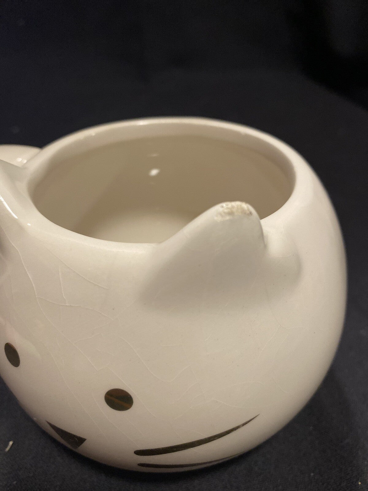 10 STRAWBERRY STREET Coffee Mug Whimsical Cupboard White & Gold FAT CAT Tea Cup