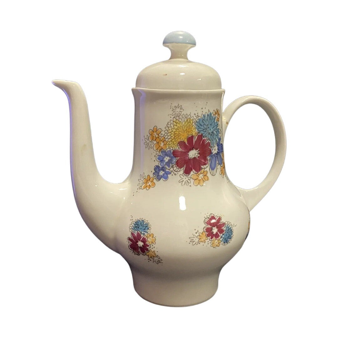 23 Piece Vintage KAHLA Floral Porcelain Tea Coffee Set Germany Blue Trim