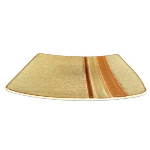 Gibson Elite 3-Salad Plates REGENT CLASSIC TAUPE  7 ¼” Brown & Tan Stripes