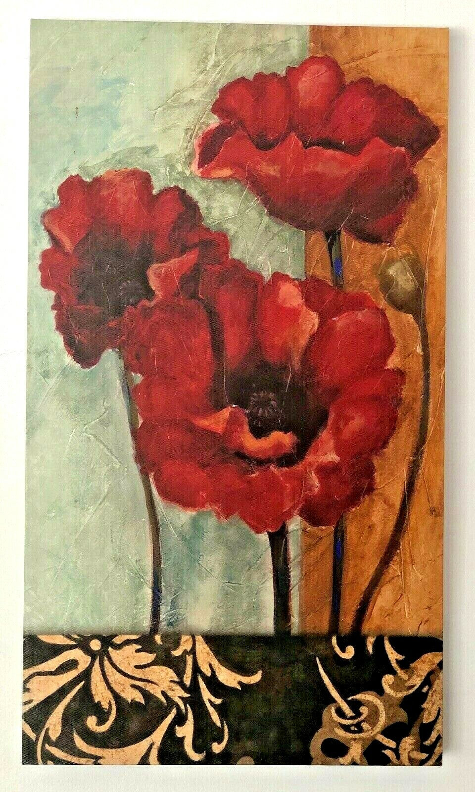 Red Poppies Wildflower Canvas Wall Floral Home Deco Wall Art Print