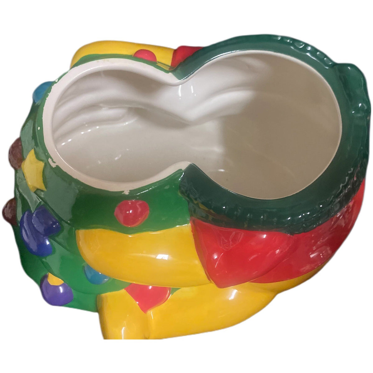Vintage The Disney Store Winnie The Pooh Christmas Tree Ceramic Cookie Jar 11" H