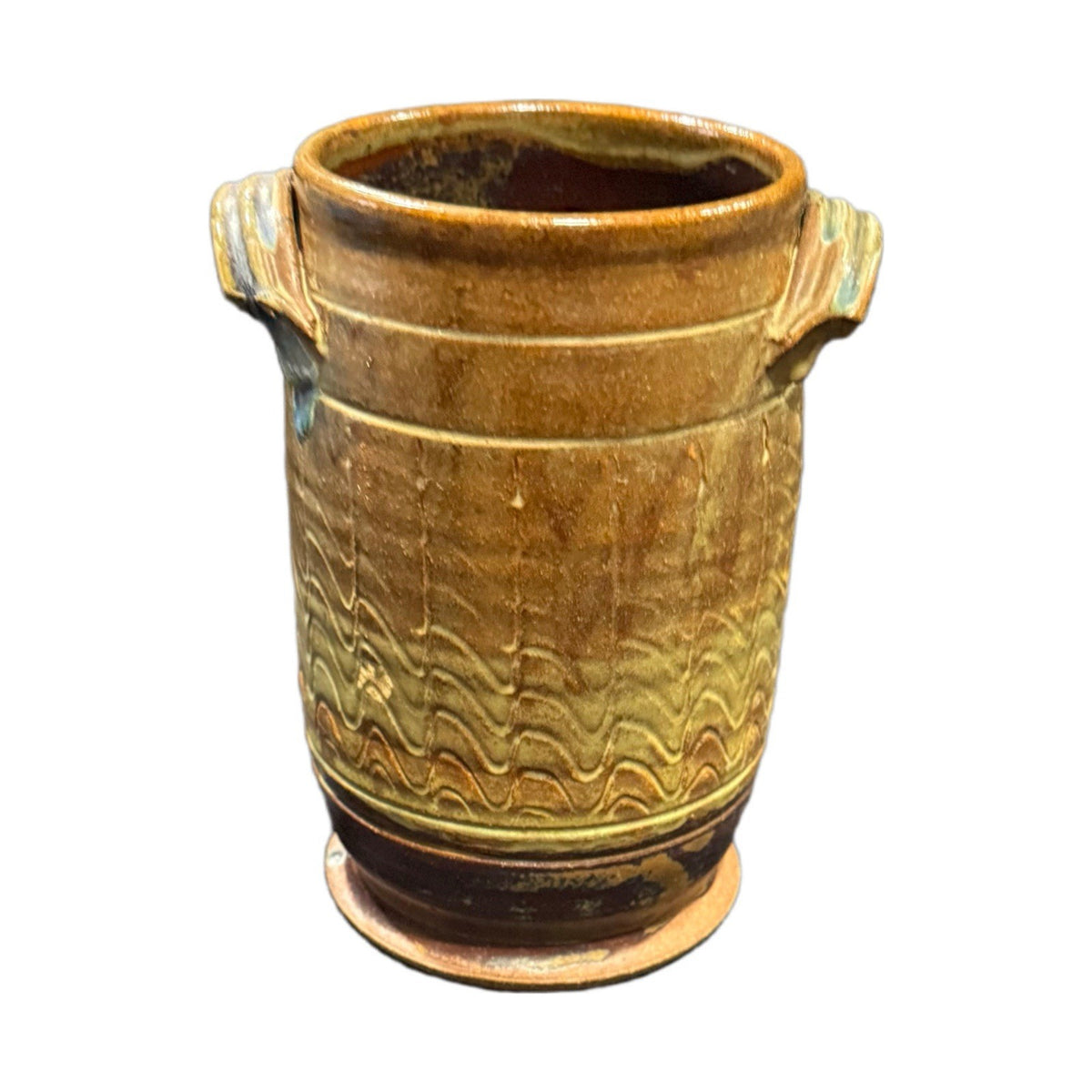 Signed A. Griffin 2011 Studio Pottery Vessel Vase Utensil Holder 9”x6” Art