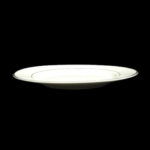 Gibson Designs ANNIVERSARY PLATINUM Salad Plate White China 7 5/8" D Dinnerware