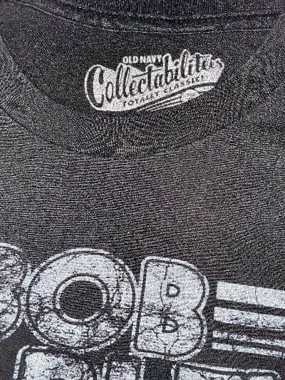 Bob Marley Uprising 1980 Tour Old Navy T-shirt Repro Distressed Black SM.