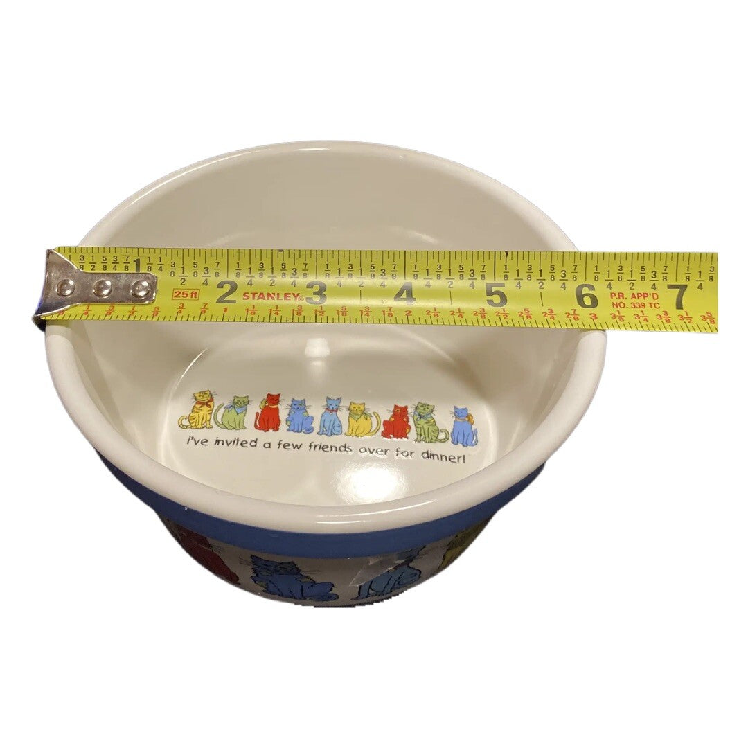 Signature Housewares My Friends Cat & Dog Food Water Bowls Set of 2 Ceramic