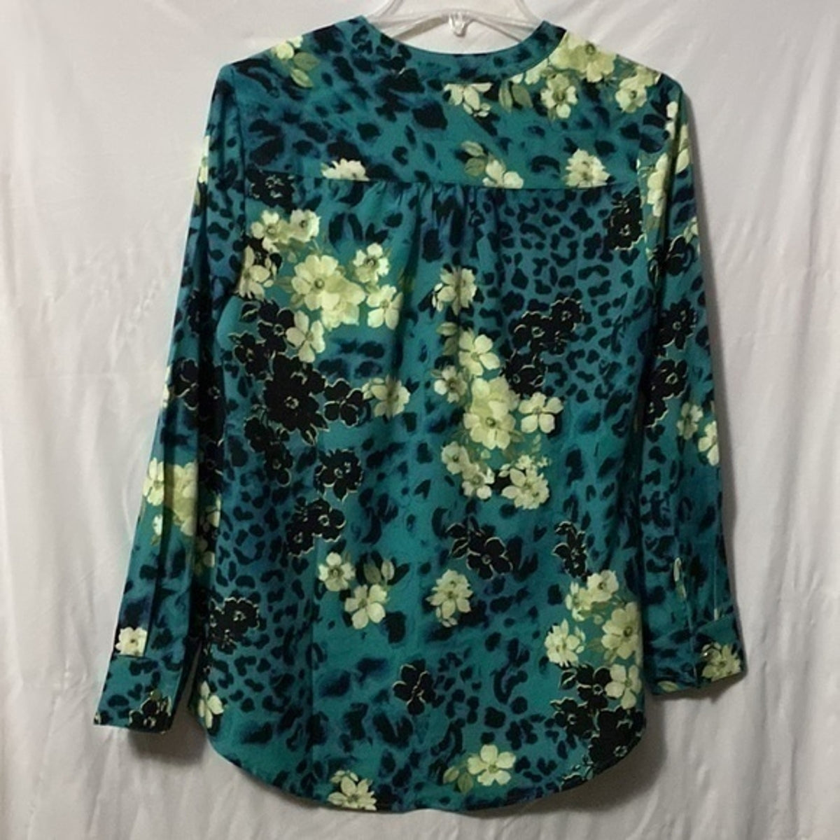 Lemon Way Top Blouse Floral Long Sleeves Sz. S