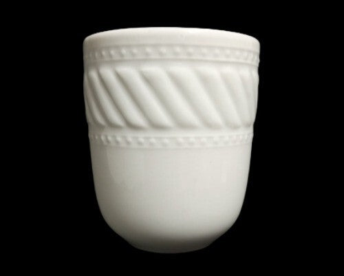 Gibson IMPERIAL BRAID Cup Mug 9 oz Tea Coffee Ceramic White Rope Dots Embossed