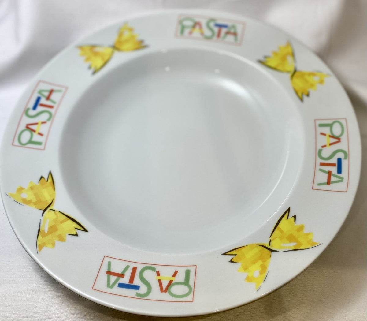 Studio Nova PASTA POWER Bowl Italy Pasta Salad Rim Soup Serving Dish 12.5 inch