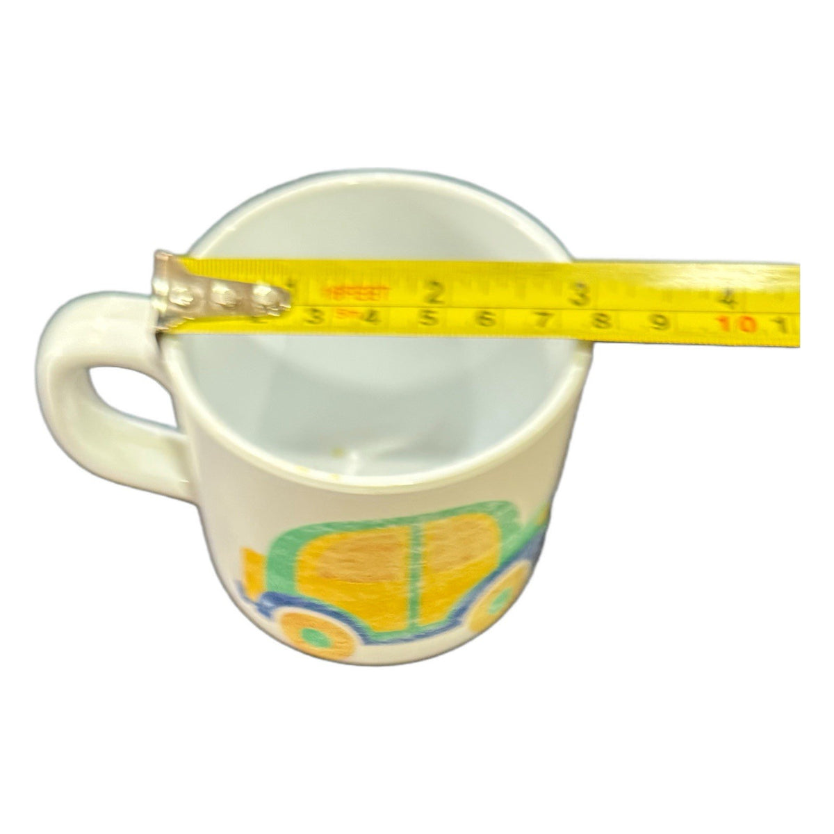 K&L Taiwan Kids Melamine Mug Crayon Car Design 2.75”x3” Vintage R.O.C.