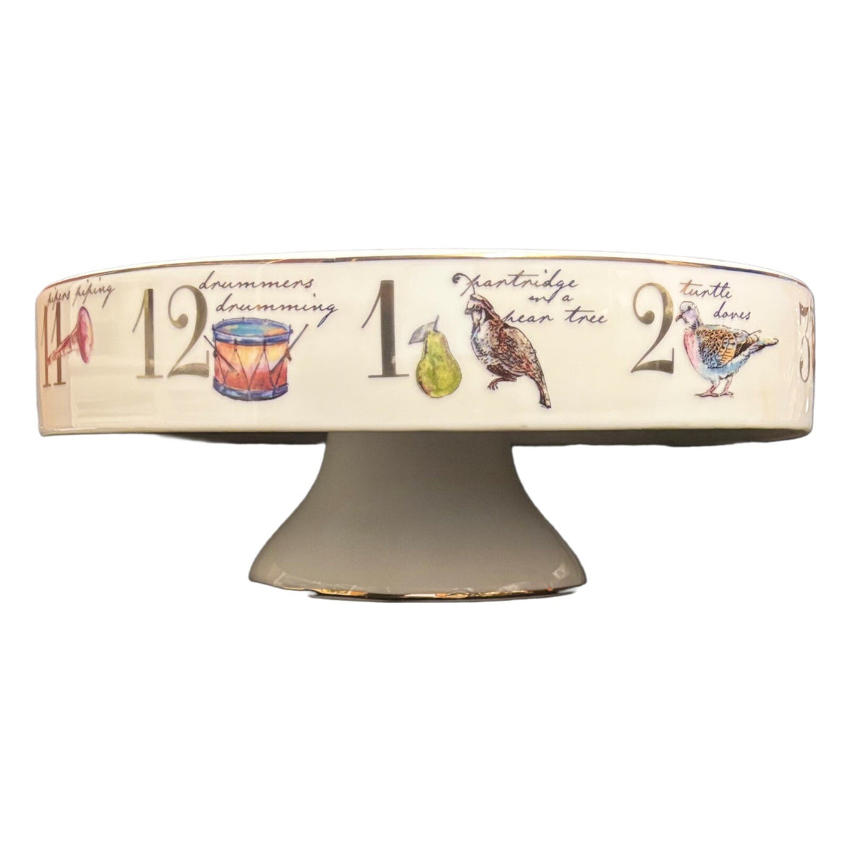 Twelve Days of Christmas Better Homes & Gardens Porcelain Cake Stand 12.5" Round