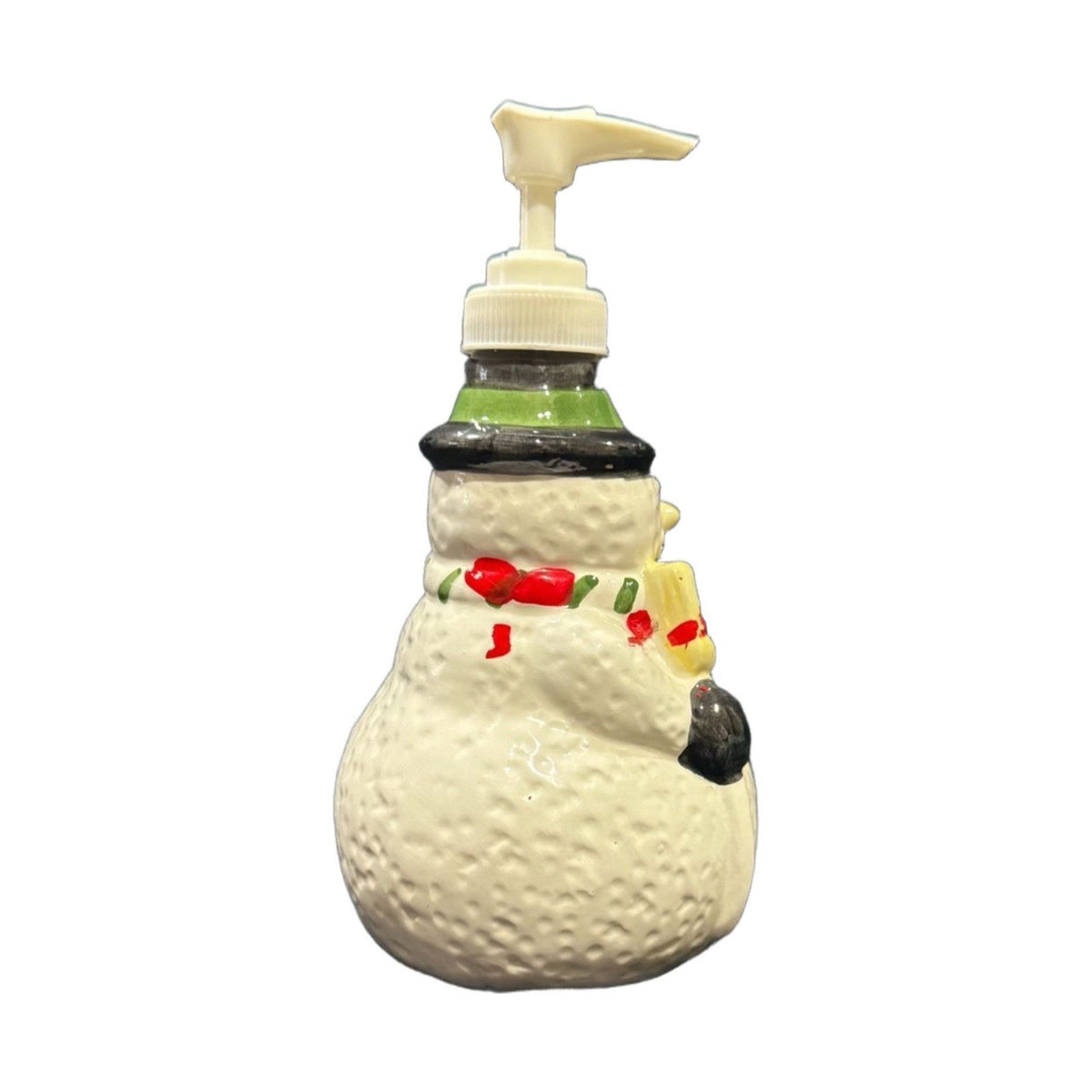 Snowman Soap or Lotion Dispenser 7.5”H Christmas Kitchen Sink Bath Decor Winter