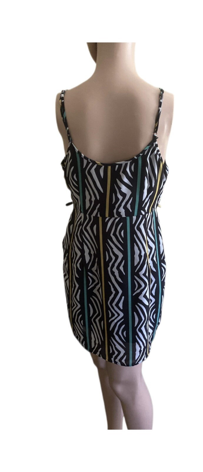 Forever 21 Sundress Mini Dress Women's Size MM Zig Zag Stripes