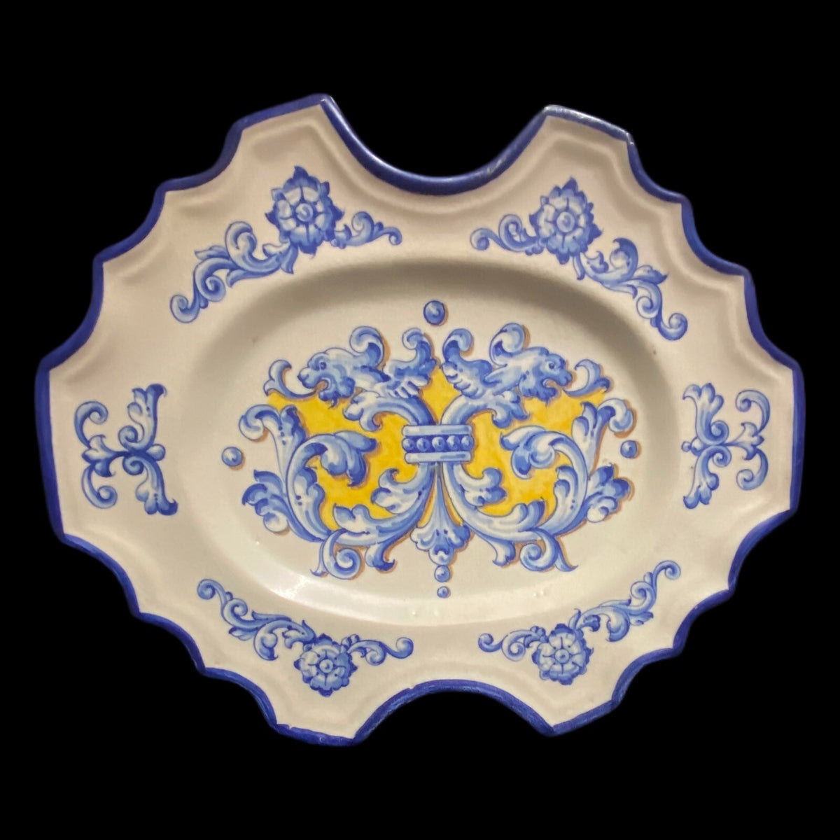 Vintage Mexican TALAVERA San Andrés Hand Painted Platter Serving Wall Hanging