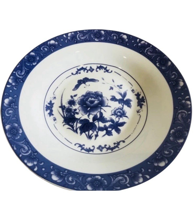 Baum Brothers Blue Rose Set of 4 Soup Bowls or 3 Saucers Replacement