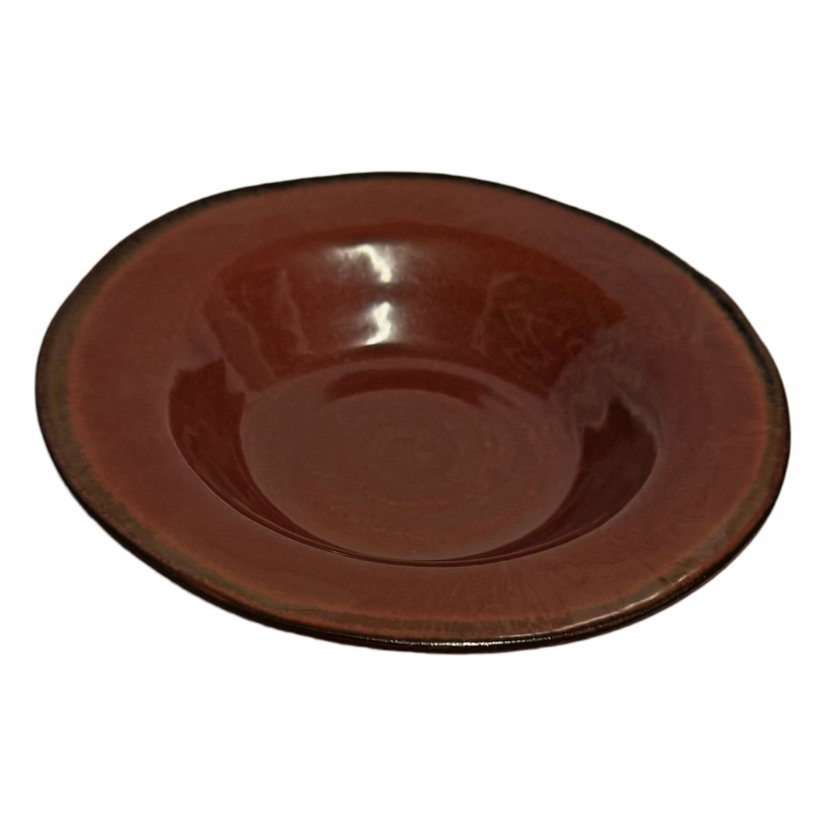 Set of 4 Gourmet Expressions Stoneage Cinnamon Rim Soup Bowls 9.75” Rustic