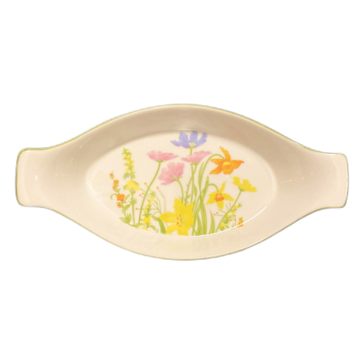 Seymour Manning DAY LILY Set of 4 Baking Dishes Au Gratin Fine China Floral