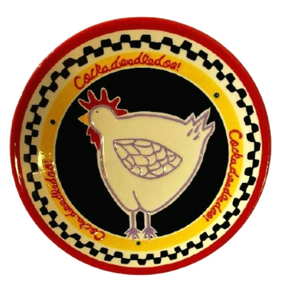 BECKY DENNY Rooster Dinner Plate/Platter Dinnerware Collection