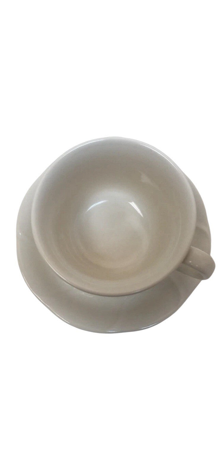 Pfaltzgraff Stratus Cups & Saucers Set of 4 White Ceramic Swirl Embossed USA