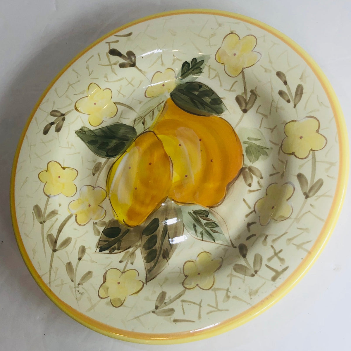 Gibson Designs " LEMON COURTYARD" Dinnerware Hand Painted Collection