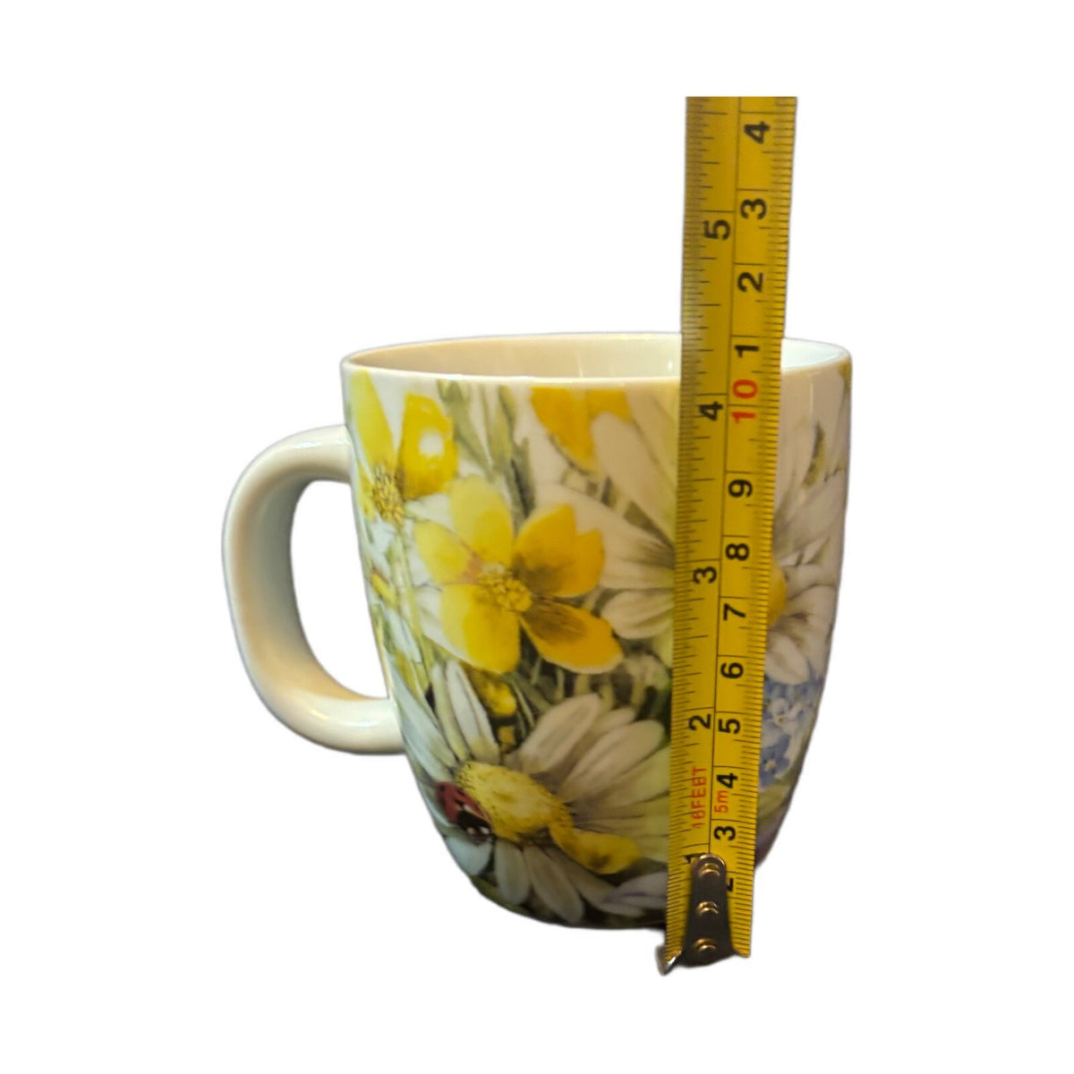 MARJOLEIN BASTIN Hallmark Mug Butterfly Flowers Lady Bug Ceramic Coffee Tea Cup