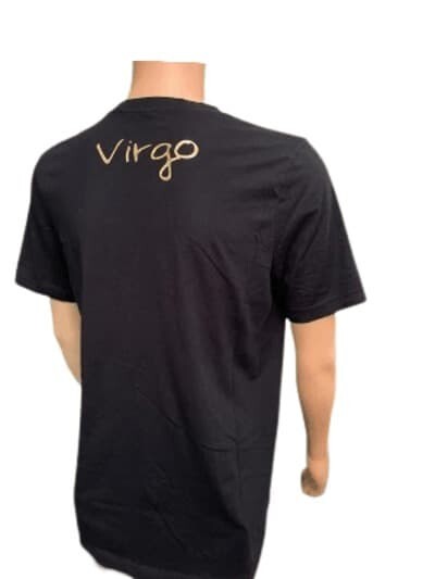 T-SHIRT Zodiac Virgo Black and Golden Size MD. Men