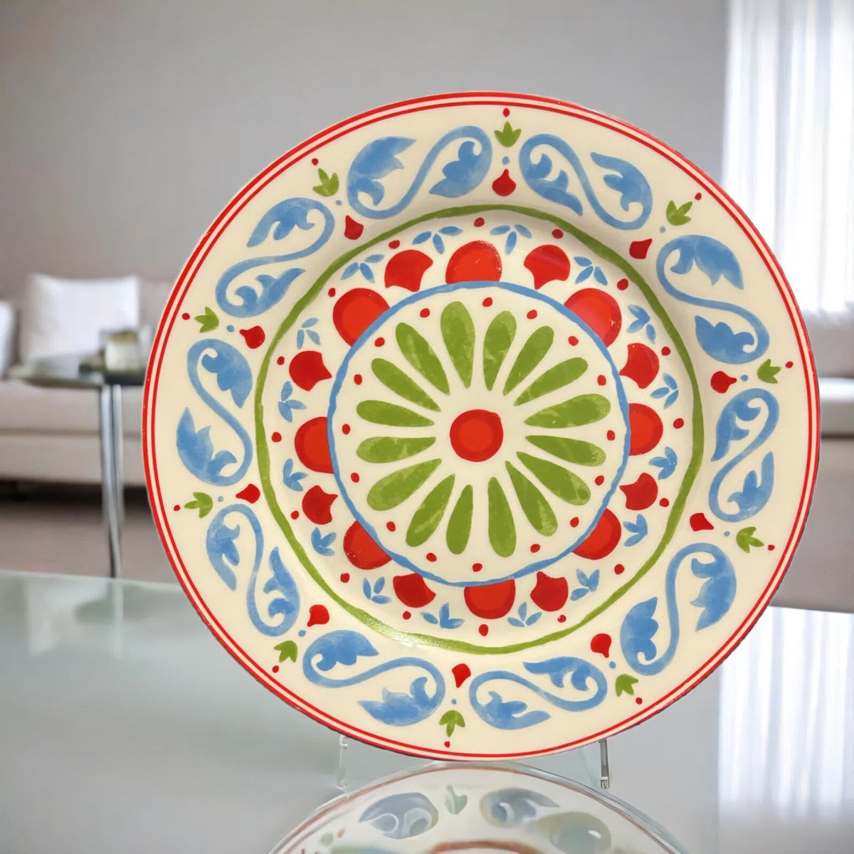 Dover & York 2- Dinner Plates Mediterranean Style Vintage Ceramic Dinnerware