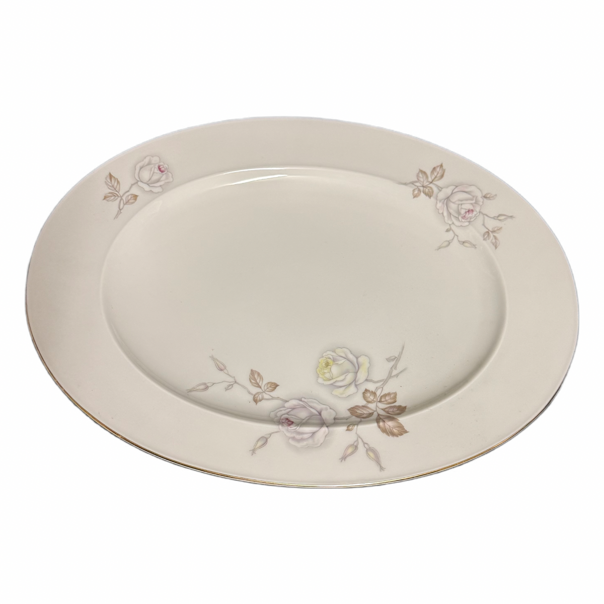 Johann Haviland Sweetheart Rose Oval Platter 12 5/8” Bavaria Germany VTG