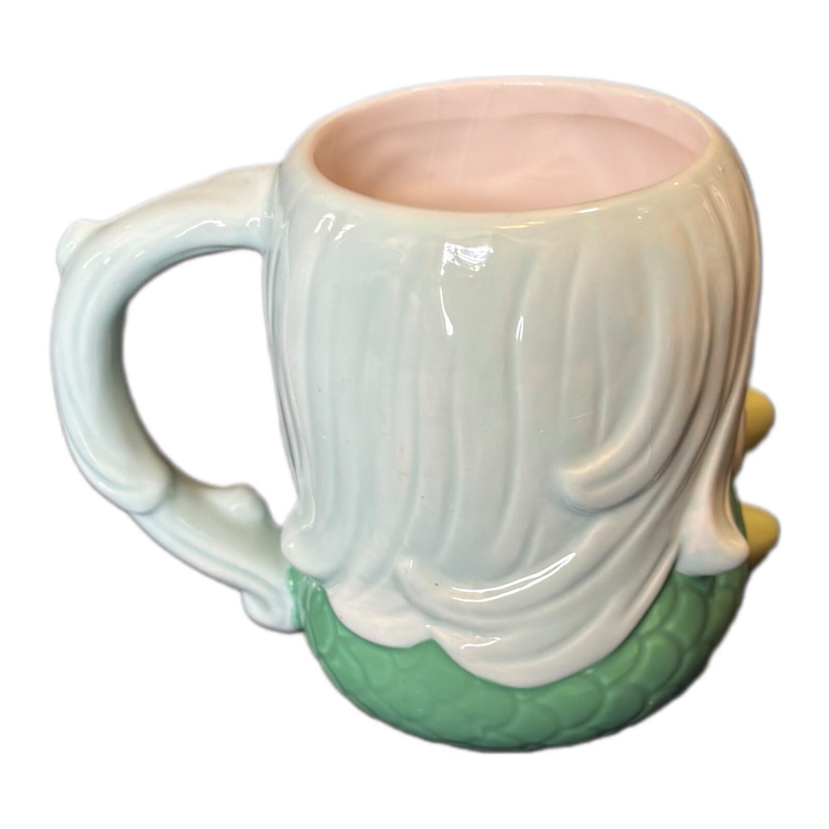 TAG Mug 3D Seafoam MERMAID Ceramic Coffee Tea Cup Mermaid Kisses Starfish Wishes