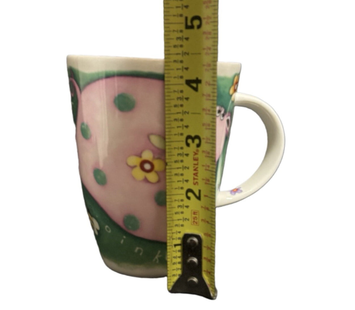 Roy Kirkham 4-Mugs COUNTRY CAPERS Farm Pig  Birds Floral OINK Bone China England
