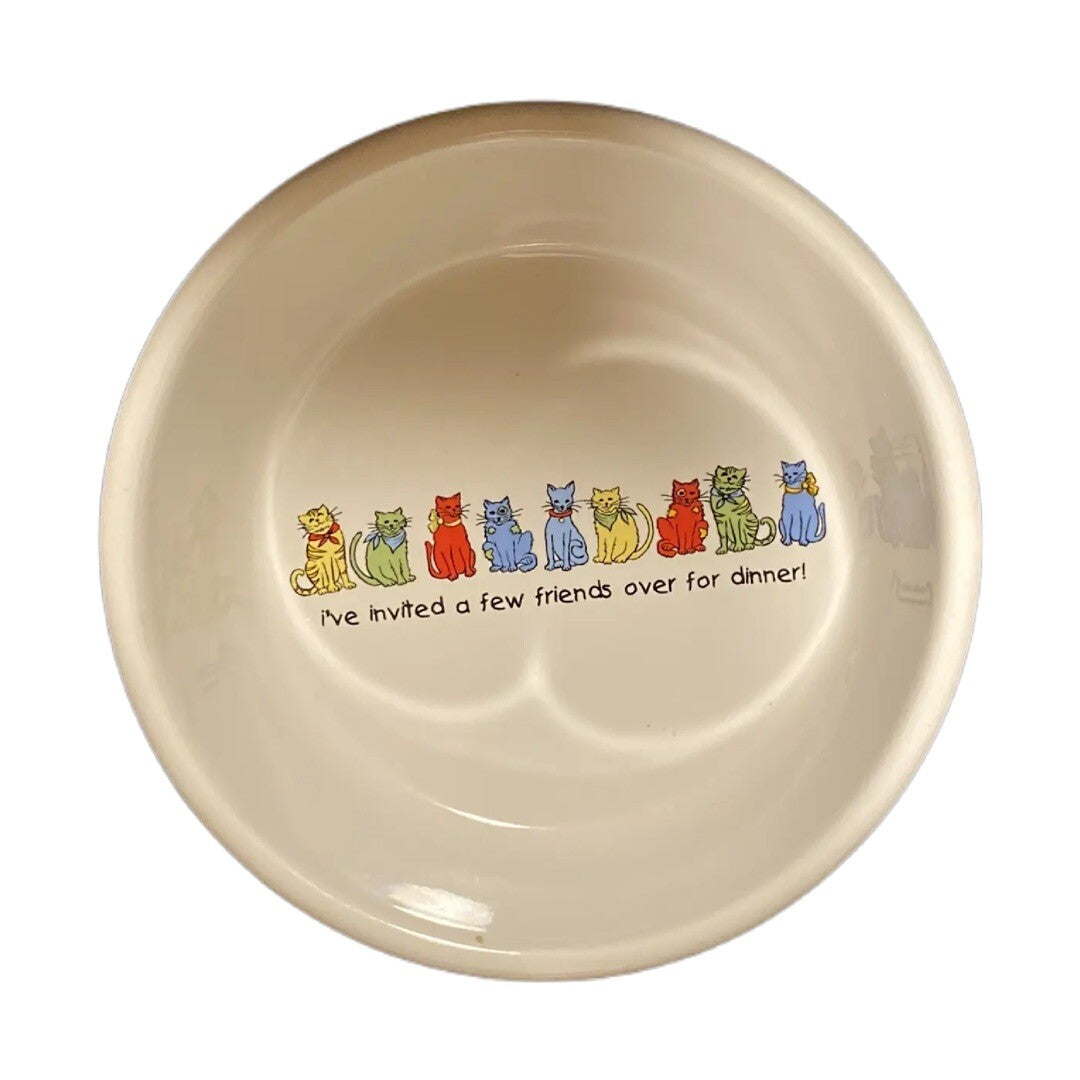 Signature Housewares My Friends Cat & Dog Food Water Bowls Set of 2 Ceramic