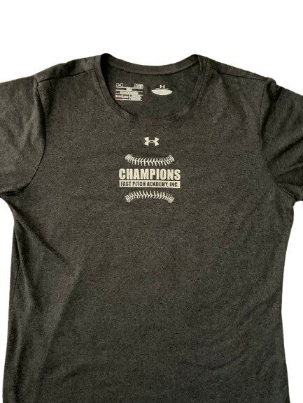 Champions T-SHIRT Fast Picth Academy by Under Armour Gray Top LG.