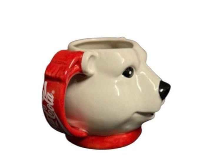 Coca-Cola Polar Bear Head Mug 1994 Dakin Ceramic Collectible