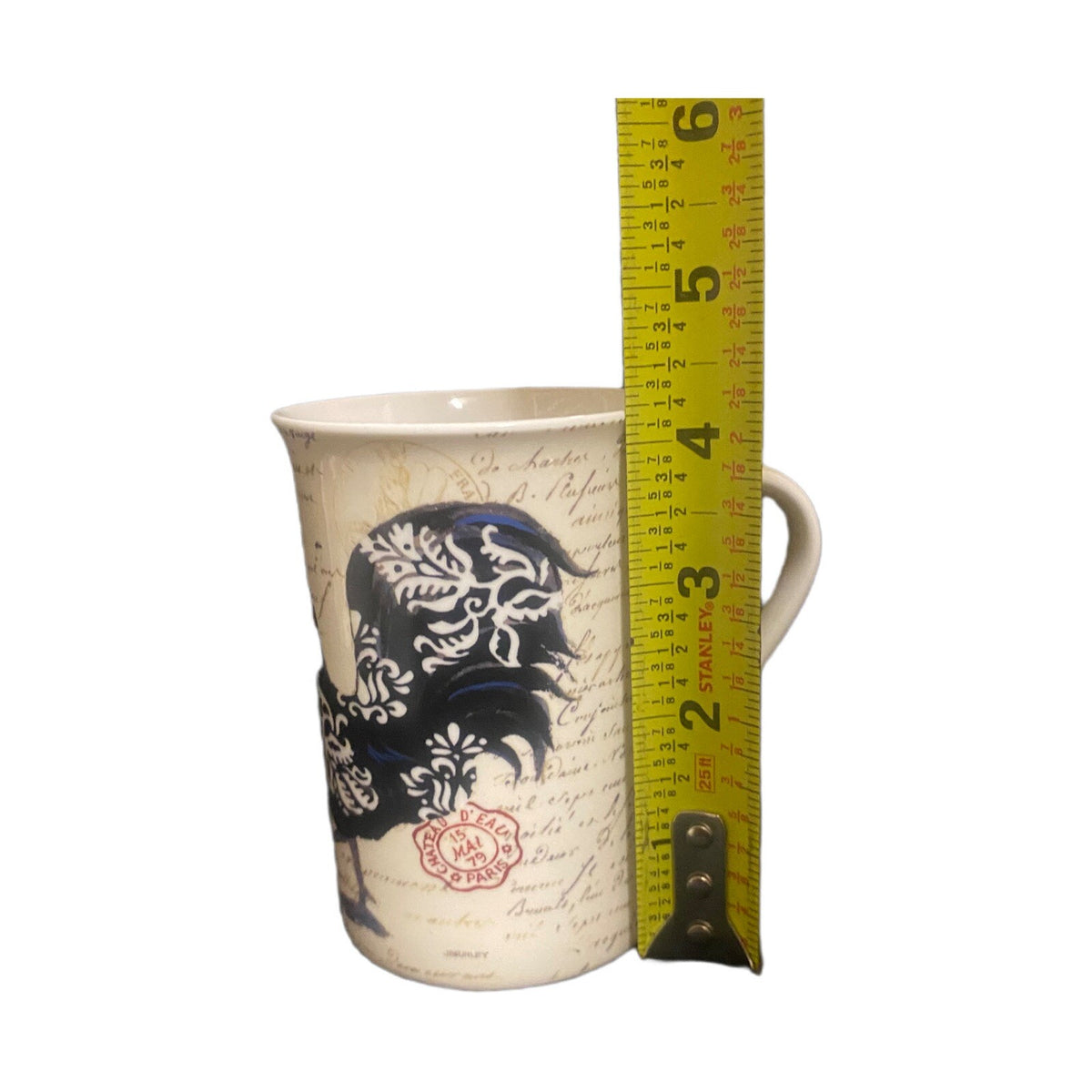 JASON Damask Rooster Mug Fine Bone China Coffee Tea Cup
