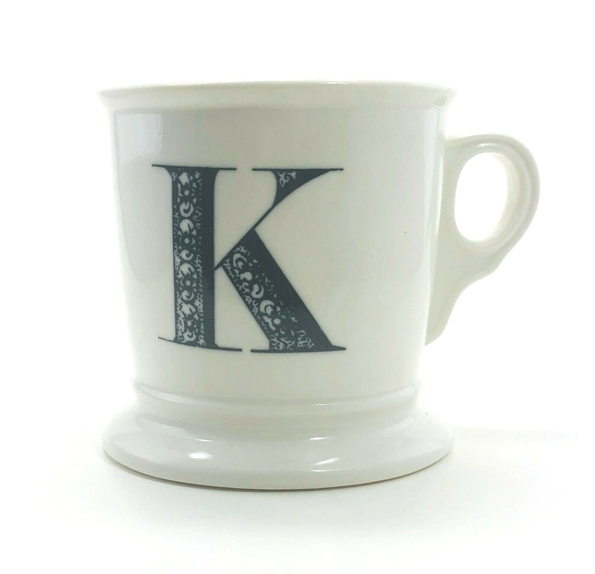ANTHROPOLOGIE Monogram Mug Personalized Name Coffee Cup Initial Letter 12 fl. oz