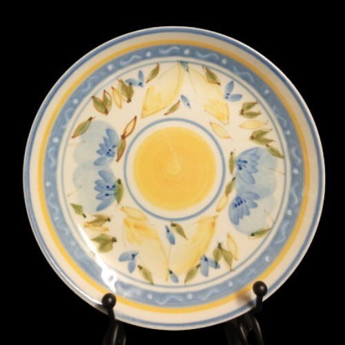Gibson Designs CONCORDIA 4-Salad/Dessert Plates 7 1/8" D  Bands & Fruits