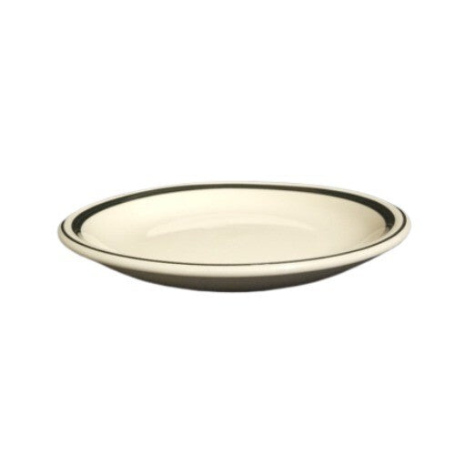 Gibson HOUSEWARES Bread and Butter Plate 6 5/8" D Black Stripe Band & Trim