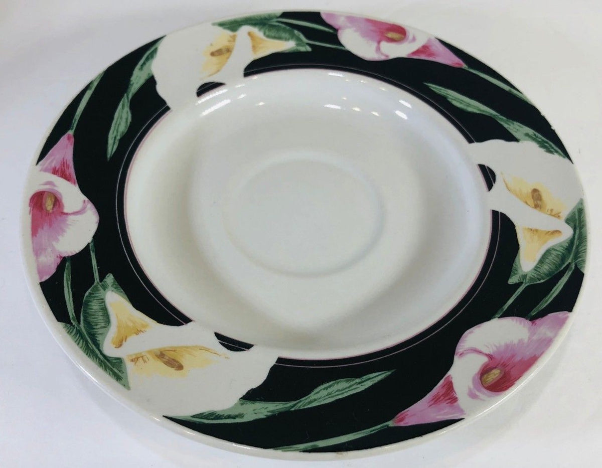 Tienshan Stoneware "CALLA LILIES" Oven to Table Dinnerware Collection # 2232