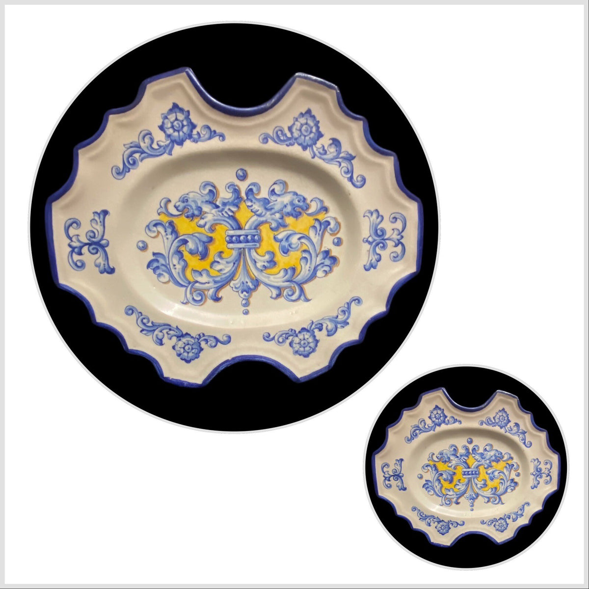 Vintage Mexican TALAVERA San Andrés Hand Painted Platter Serving Wall Hanging