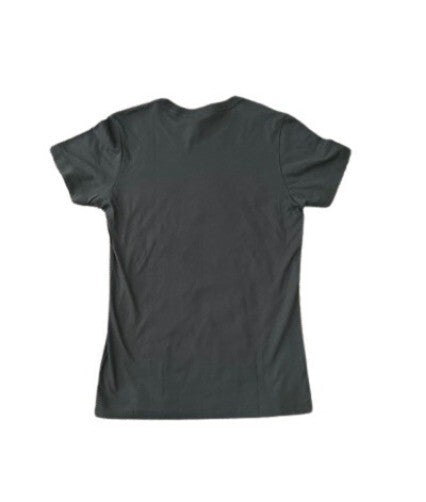 Next Level T-Shirt ABSTRACT Hearts & Flowers Graphic Neck Gray Tee MD Cotton Top