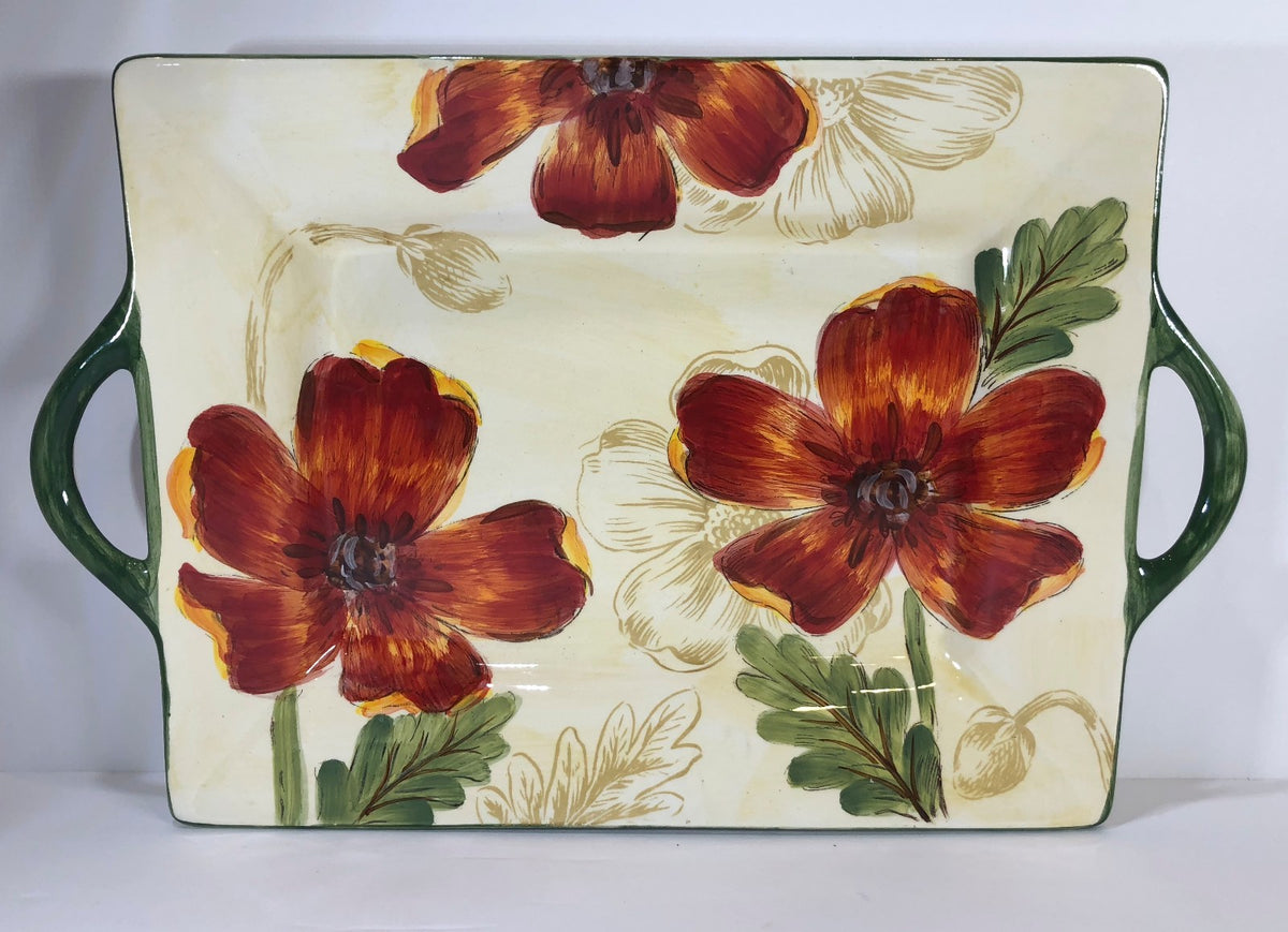 Rare Maxcera "Poppy Garden" Hand-Painted Ceramic Collection