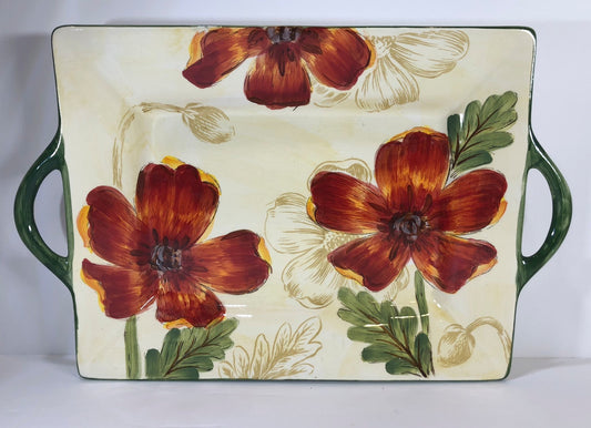 Rare Maxcera "Poppy Garden" Hand-Painted Ceramic Collection