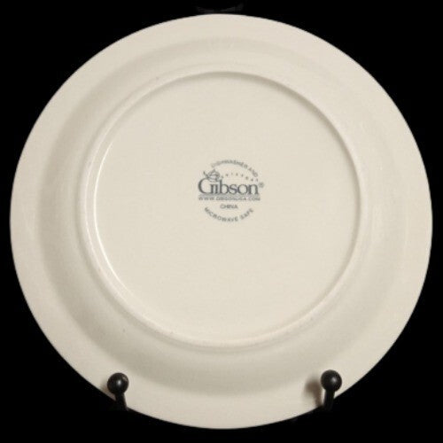 Vintage Gibson Designs ROYAL DUCHES BLUE 4-Salad Plates 7” Blue Marbled Border