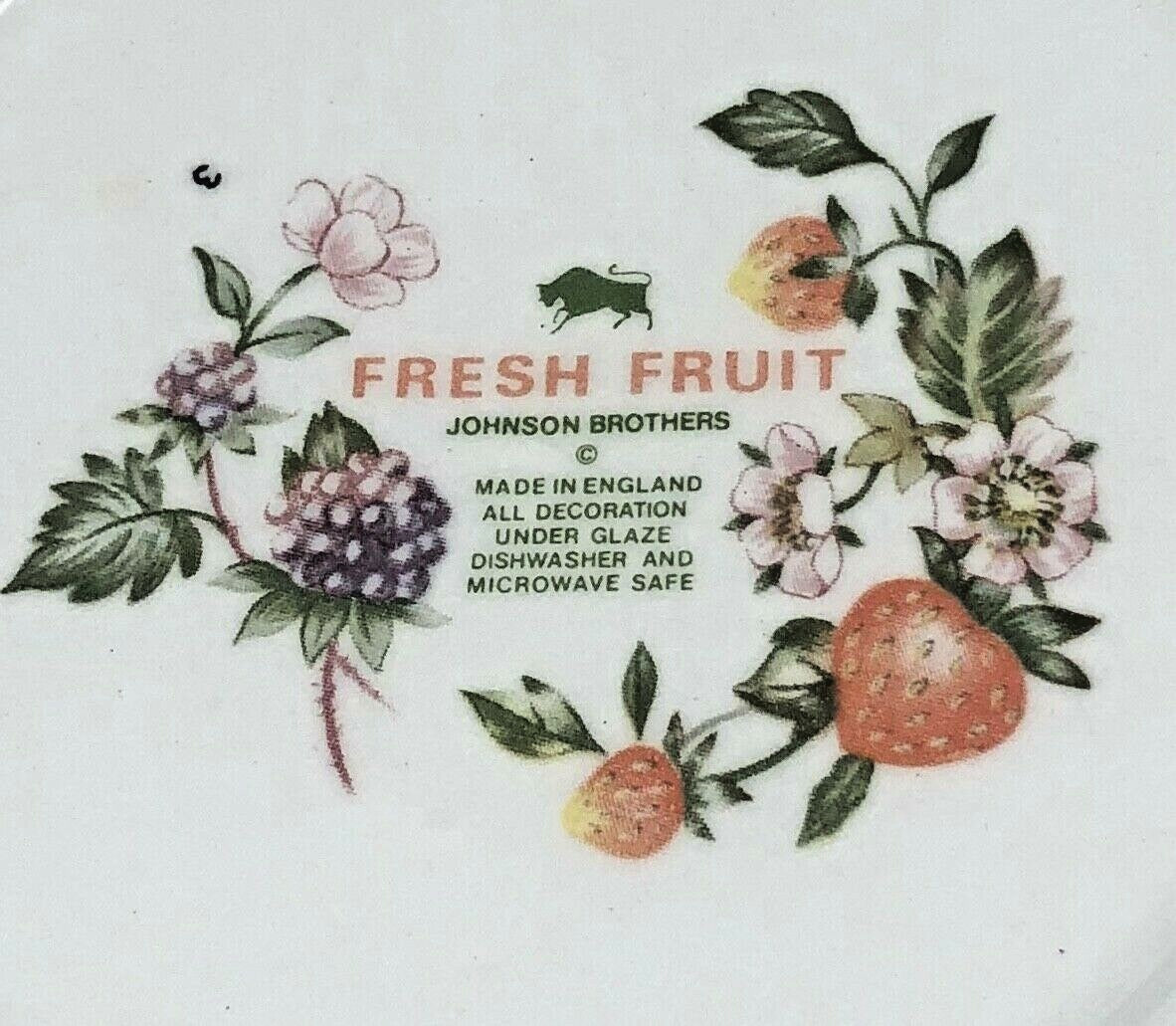Johnson Brothers FRESH FRUIT Dinnerware England Porcelain Octagonal Collection