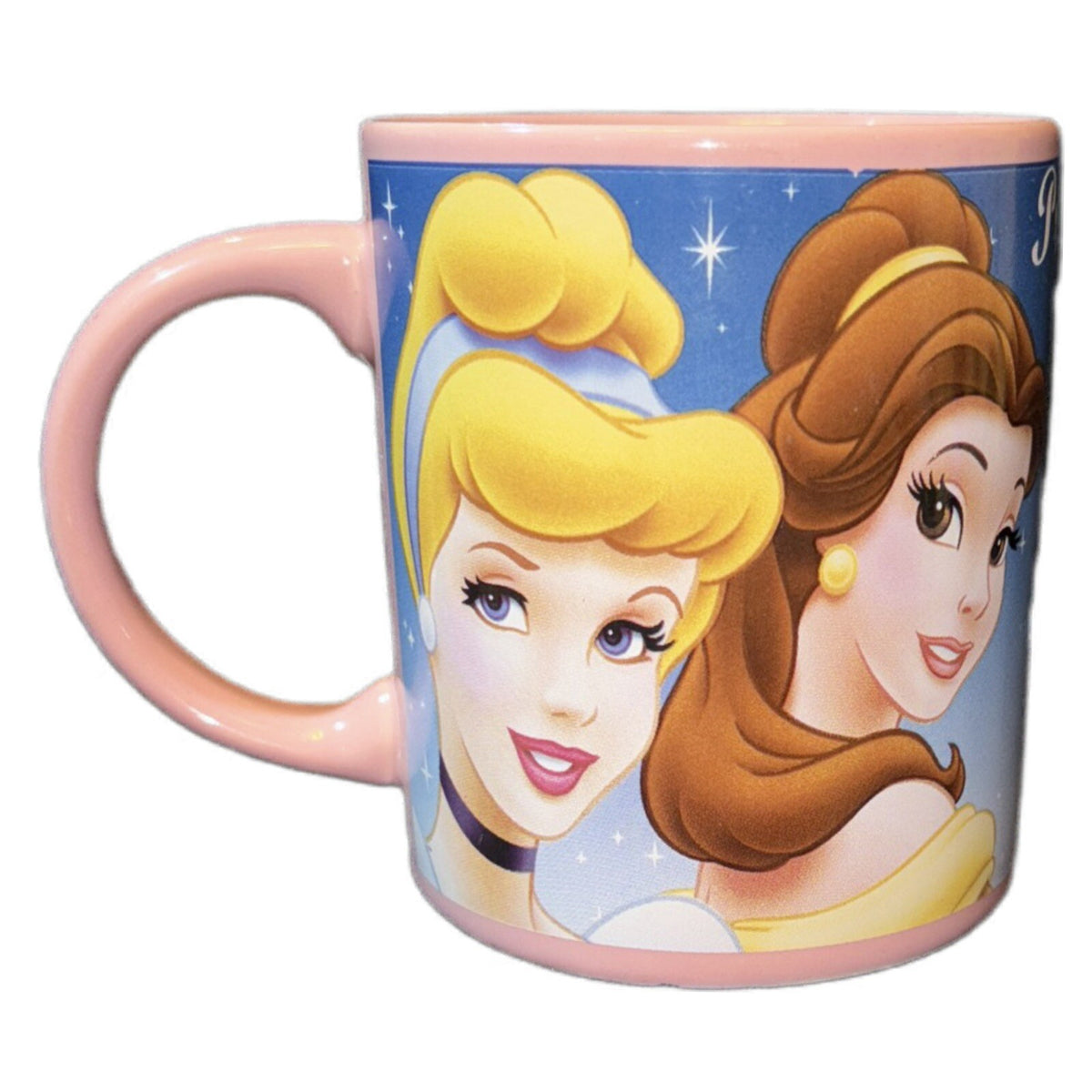 DISNEY PRINCESS Mug Ceramic Coffee Tea Cup Pink Interior