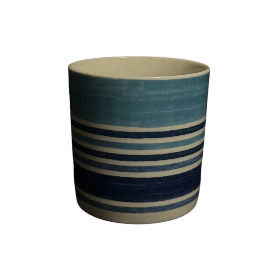 Johnson Brothers Farmhouse Kitchen Blue Stripe Mug Set of 4 Stoneware 2009